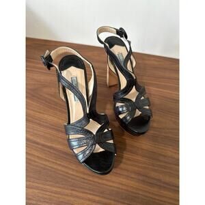 Prada Leather Strappy Platform Heels Size 37(7)